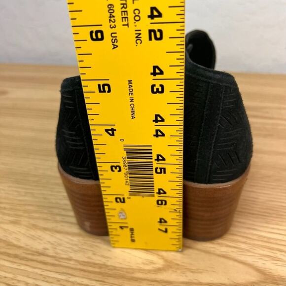 1 State Iddah Booties Women's 6.5 Black Perforated Leather Cutaway Ankle - Picture 12 of 13